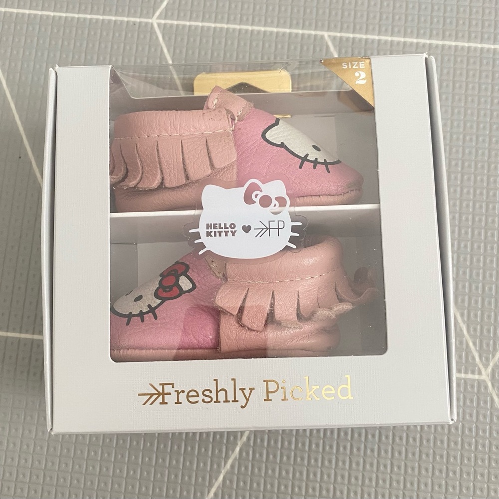 Freshly Picked Hello Kitty Leather Moccasins Limited Edition